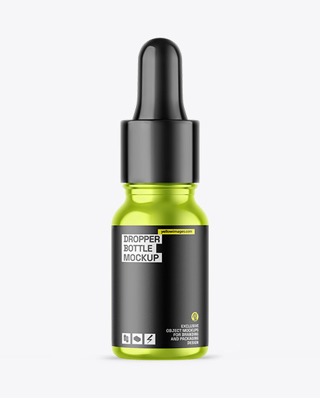 Metallic Dropper Bottle Mockup