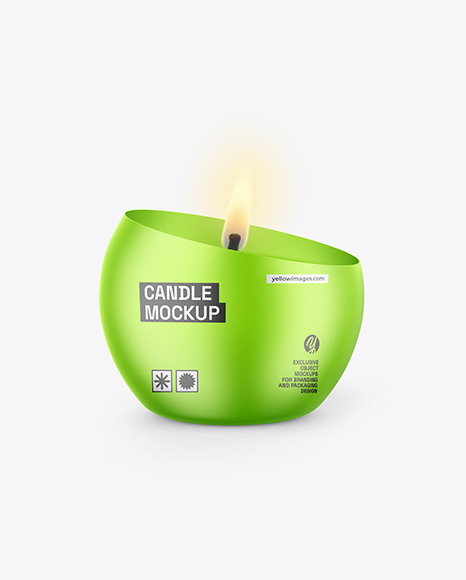 Metallic Candle Mockup