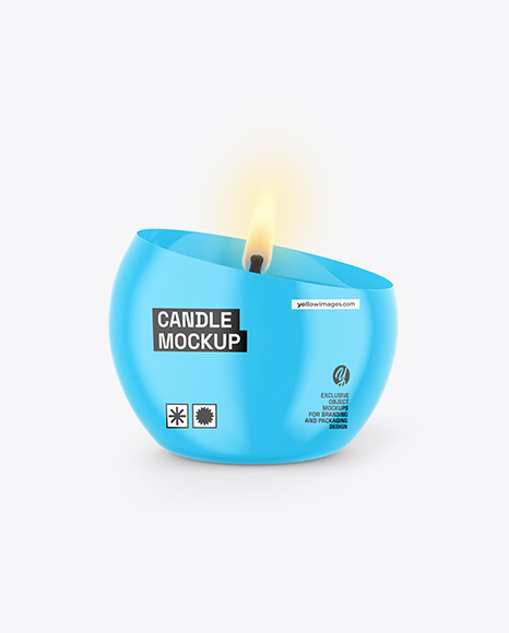 Glossy Candle Mockup