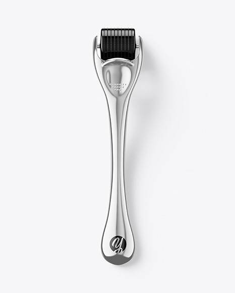 Glossy Metallic Derma Roller Mockup
