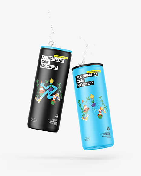 Two Matte Cans Mockup