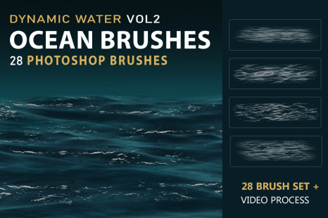 Dynamic Ocean Photoshop Brushes VOL2