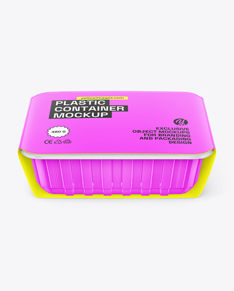 Plastic Tray in Paper Sleeve Label Mockup