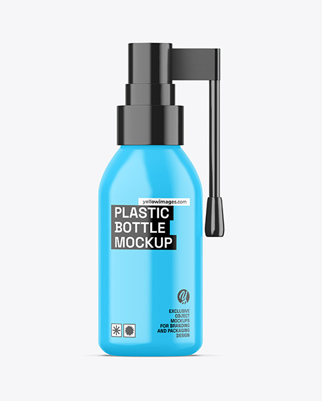Glossy Spray Bottle Mockup