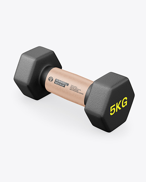 Neoprene Dumbbell with Paper Mockup