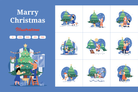 M539_Merry Christmas Illustration Pack