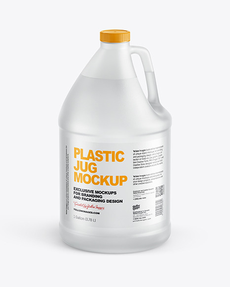 1 Gallon Plastic Jug With Clear Liquid Mockup