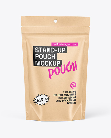 Kraft Stand-up Pouch Mockup