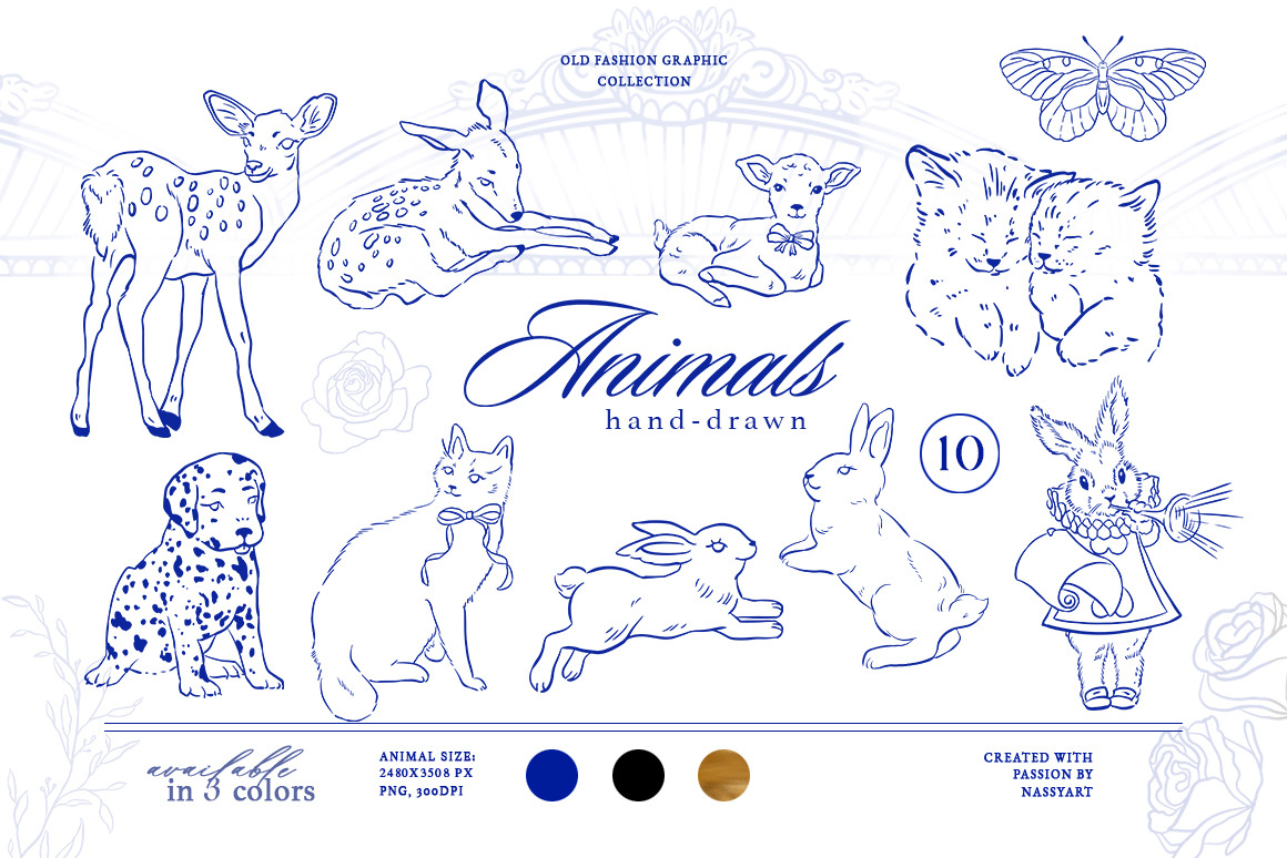 Barbara Vintage Line Art Set Barbara Vintage Line Art Set