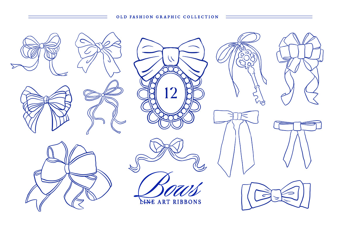 Barbara Vintage Line Art Set Barbara Vintage Line Art Set