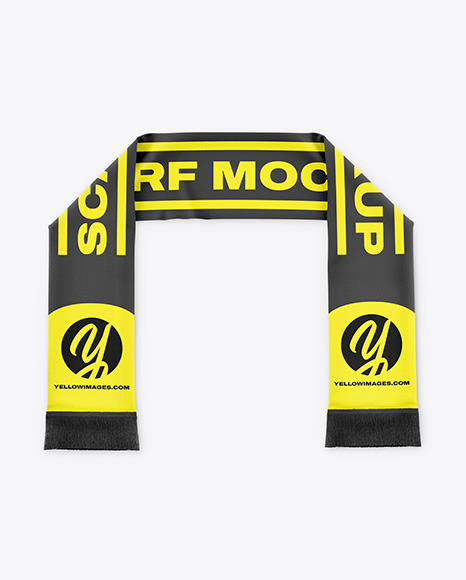 Fan Scarf Mockup - Top View