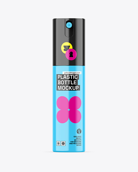 Glossy Cosmetic Spray Bottle Mockup