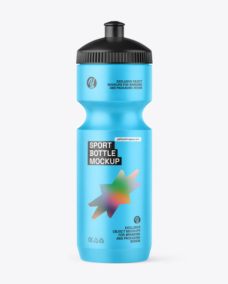 Matte Sport Bottle Mockup