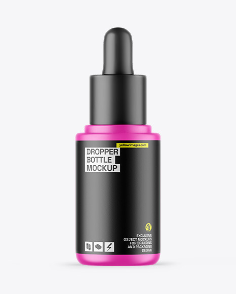 Matte Dropper Bottle Mockup