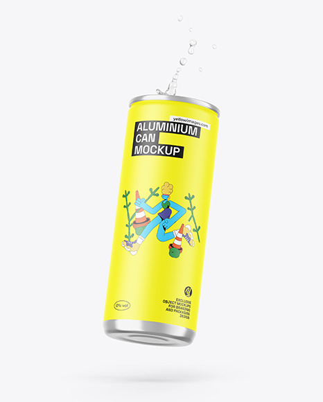 Can W/ Matte Finish Mockup