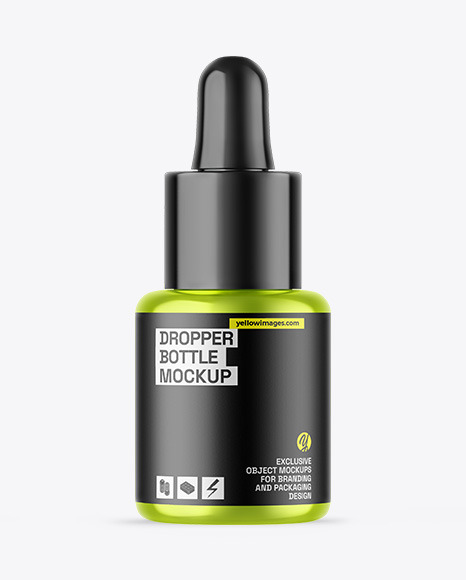 Metallic Dropper Bottle Mockup