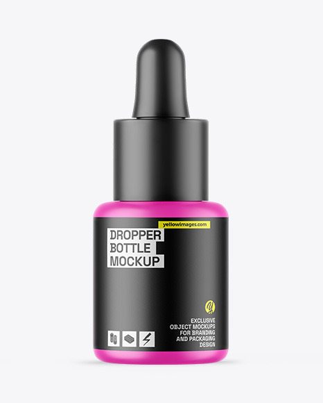 Matte Dropper Bottle Mockup