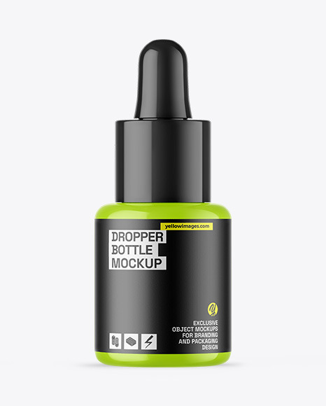 Glossy Dropper Bottle Mockup