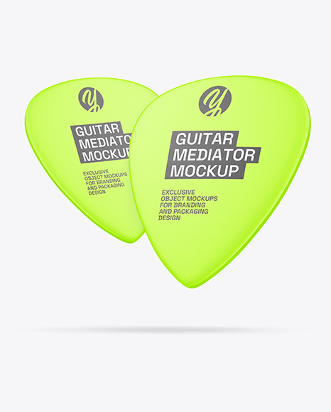 Two Matte Guitar Picks Mockup