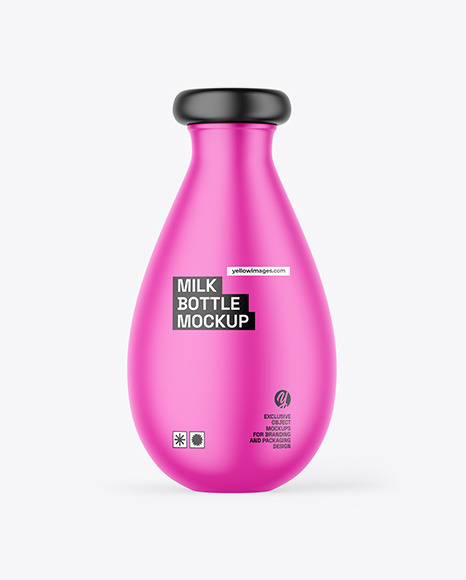 Matte Milk Bottle Mockup