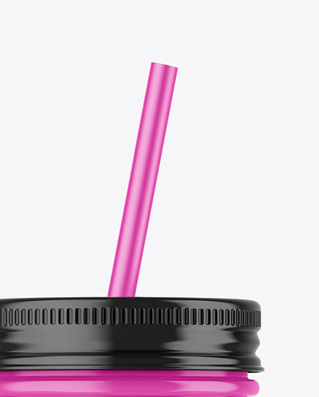 Glossy Mason Jar Mockup