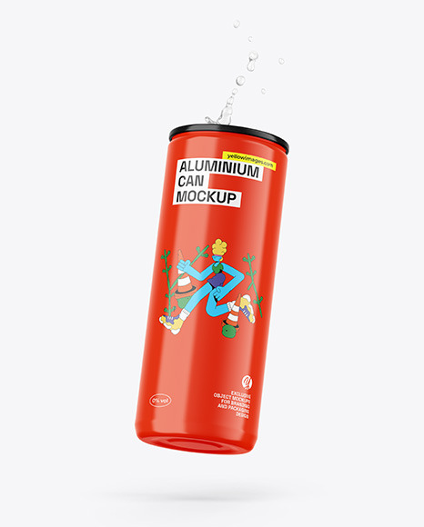 Glossy Can Mockup
