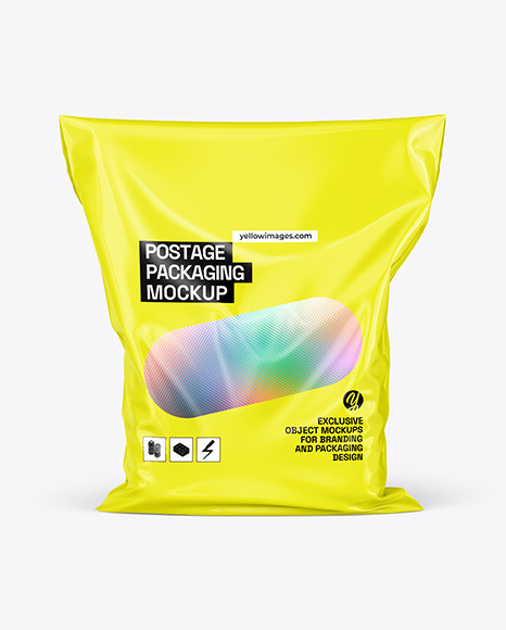 Glossy Postage Bag Mockup