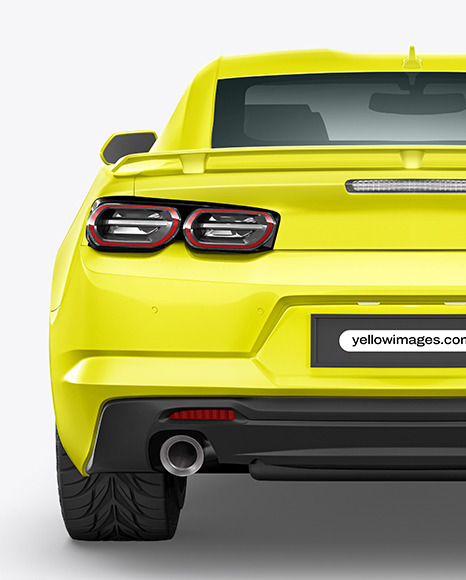 Muscle Car Mockup - Back View