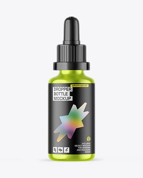 Metallic Dropper Bottle Mockup