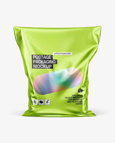 Metallized Postage Bag Mockup