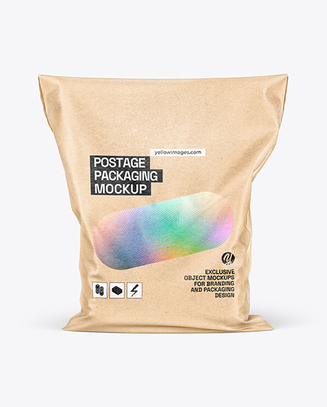 Kraft Paper Postage Bag Mockup