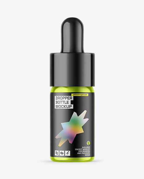 Metallic Dropper Bottle Mockup