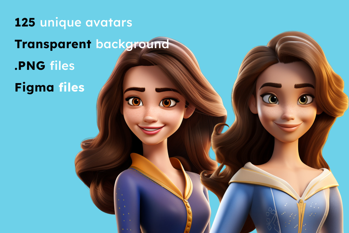 125 Animoji Style Avatars - Disney Princess 125 Animoji Style Avatars - Disney Princess