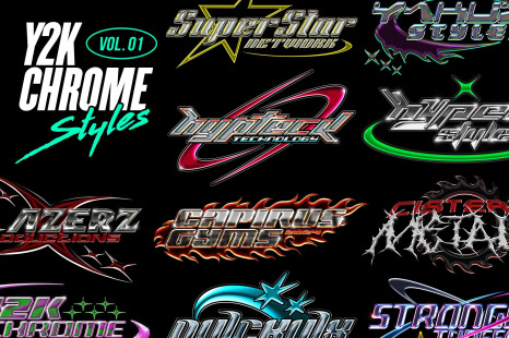 Y2K Chrome Logo and Text Effects