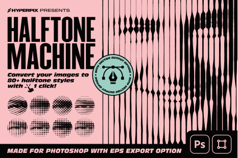Halftone Machine Action – Convert Image to Halftone Styles