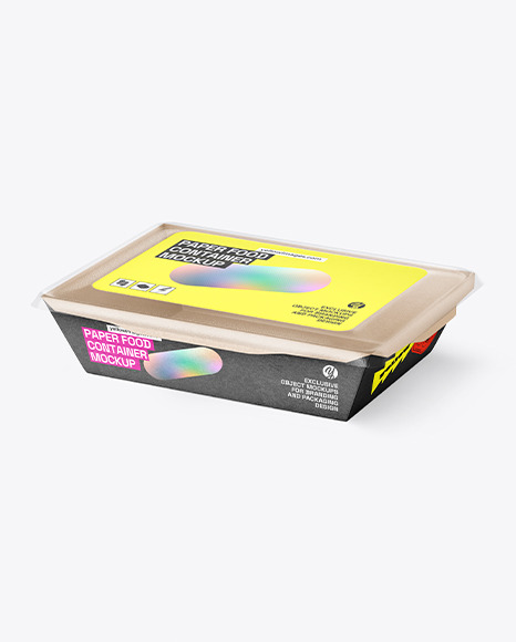 Kraft Paper Food Tray Mockup