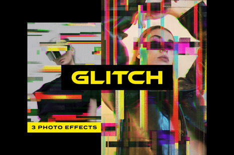 Smudged Glitch Poster Photo Effect