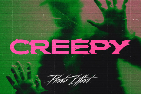 Creepy TV Glitch Photo Effect