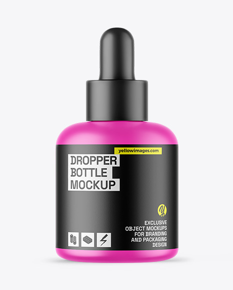 Matte Dropper Bottle Mockup