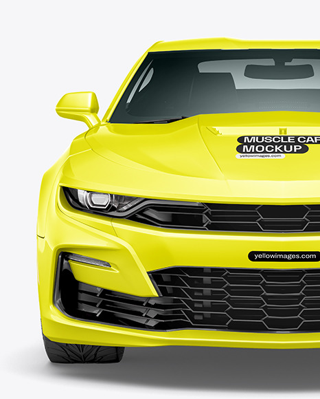 Muscle Car Mockup - Front View