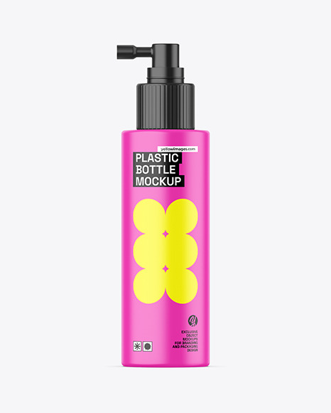 Matte Cosmetic Bottle W/ Pump Mockup