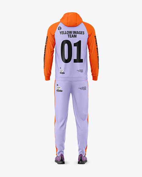 Men&#039;s Sport Suit Mockup - Back View