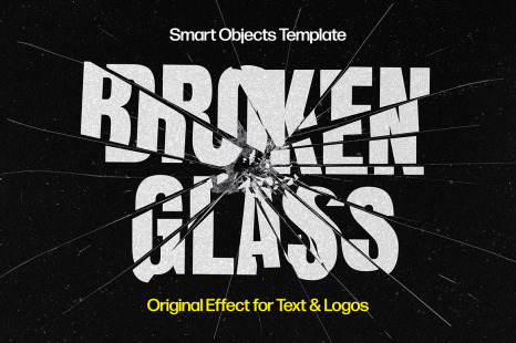 Broken Glass Text Effect