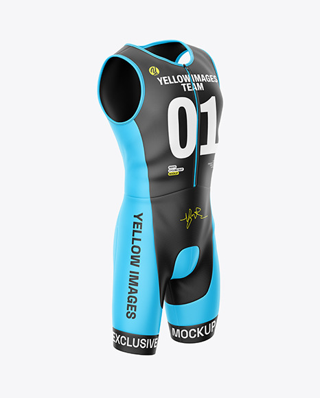 Men&#039;s Cycling Suit Mockup