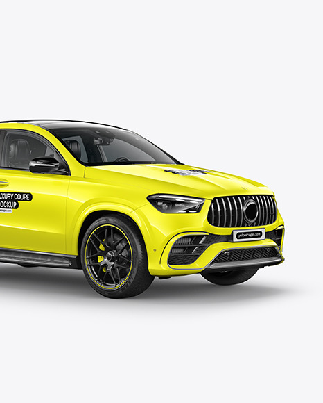 Luxure Coupe Mockup - Half Side View