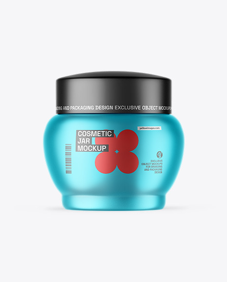 Matte Metallic Cosmetic Jar Mockup