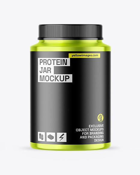 Metallic Protein Jar Mockup