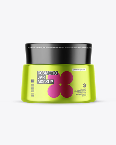 Metallic Cosmetic Jar Mockup