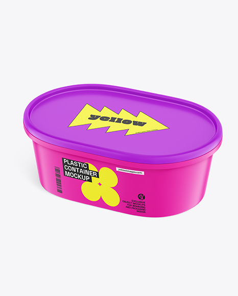 Matte Plastic Container Mockup