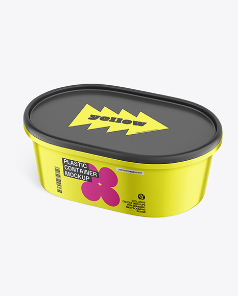 Metallized Plastic Container Mockup